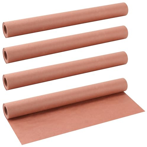 NAMYEUT Pack of 4 Pink Butcher Paper, 40 cm x 10 m, Butcher Paper Roll, BBQ Paper, Butcher Paper, Wrapping Paper, Butcher Paper for Grilling for BBQ Smoker Grill
