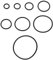 eMagTech Lot de 180 joints toriques en caoutchouc de 7,6 mm à 37,5 mm et 1,8 mm d'épaisseur, compatibles avec les raccords hydrauliques ORFS