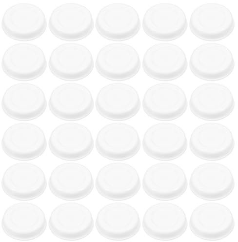 KONTONTY 100 Stück Runde Kunststoff Endstopfen aus Pe Plastik Weiße Posterrohr Endkappen Vielseitiges Design zum Schutz Sensibler Versandartikel Zuhause und Versand