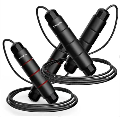 YHFAEYA Jump Rope,Adjustable Jumping Rope,Tangle Free Fast Ball Bearings skipping rope,Suitable for Men, Women, and Kids,Fitness,Workout and Slimming at Home,School.