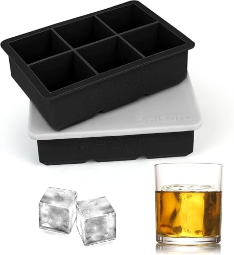Silikon Eiswürfelform mit Deckel, Auslaufsichere Silikon-Eiswürfelform, Eiswürfel lassen sich leicht entnehmen, Große EiswürfelForm für Cocktails, Smoothies & Babybrei Gute