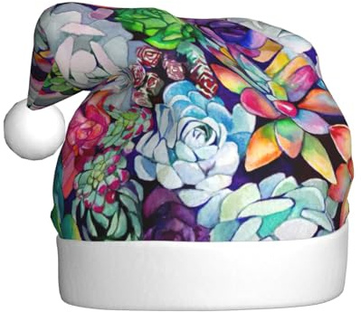 VCzsdff Bunte Sukkulenten, 1 Druck, Unisex, Erwachsene, jährliche Zeremonie, 1 Stück, Weihnachts-Stirnbänder, Dekoration, Weihnachtsbaum, Schneemann, Weihnachtsmannmütze