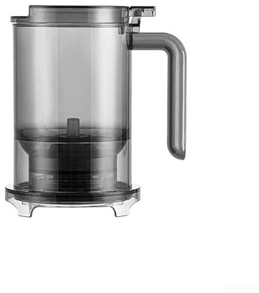 500ML Tea Infuser Cup Heat Resistant with Removable Stainless Steel Filter for Pour Over Brewing and for Immersion Steeping Transparent Travel Tea Cup with Lid Gray(Gray)