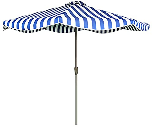 CHCWR Patio Umbrella Striped, Hand Crank, Outdoor Parasols, Beach Umbrella Market Umbrella Table Umbrella, No Base UV Protection Sun Protection
