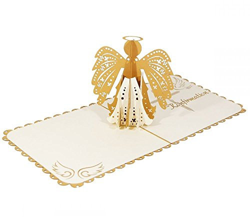 Zur Konfirmation - Klappkarte / 3D Pop-Up Karte - Konfirmationskarte, Geldgeschenk, Grußkarte, Glückwunschkarte, Gutschein-Karte, Dankeskarte, Geschenkkarte, Einladungskarte, Engel
