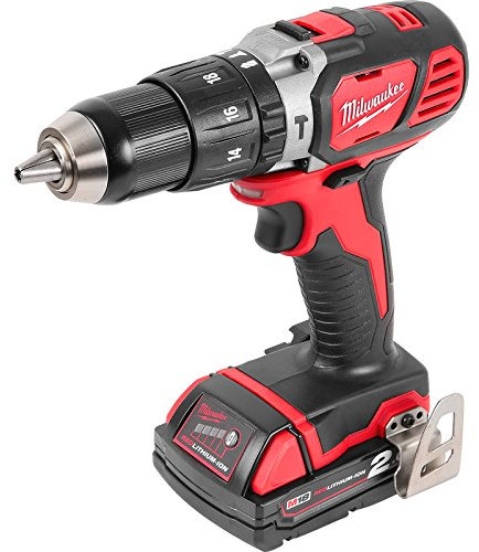 Milwaukee M18BPD-201C 18V Li-Ion Cordless Compact Percussion Combi Drill 1 x 2.0Ah