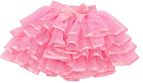 Tortoise & Rabbit Little Girls and Big Girls Tulle Tutu Skirt,Pink,5-6 Years