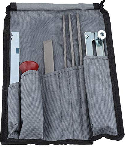 8 Teile/satz Kettensäge Dateien Tiefenmesser Kettensäge Schärfwerkzeug Kit Holzgriff Tiefenmesser Feilen Guide Werkzeugtasche