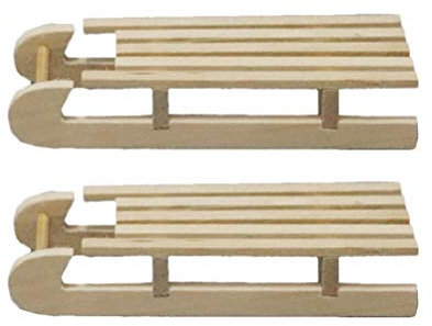 Milisten 2 Stück Weihnachtsschlitten Ornament Urlaub Miniatur Schlitten Rustikalen Holzschlitten Modell Mini Schreibtisch Ornament Weihnachtsbaum Dekorationen für Kaminsims Tür Bücherregal