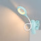 3W Lampe de Lecture Bleu Rechargeable à Pince, Type C Charge, 5 Intensité et 5 Couleurs, Clip Lampe de Bureau LED sans Fil pour Enfants Bébé, Portable Lampe Pince pour Lire au Lit