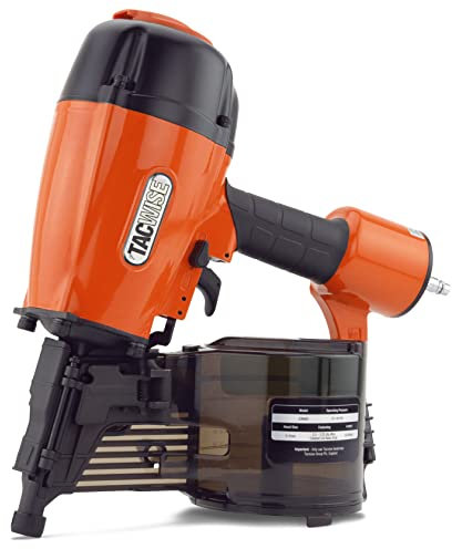 TACWISE JCN90V Chiodatrice Pneumatica a Bobina, Utilizza Chiodi a Bobina Piatta lunghi da 50 a 90 mm, diametro 2,5 a 3,3 mm
