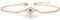 Diamond Treats Dainty Rose Gold Evil Eye Bracelet in 925 Sterling Silver Women and Teen Girls, Rose Gold Bracelet Women with Sparkling Cubic Zirconia Stones, Jewellery Gifts Women, 6.5 inches