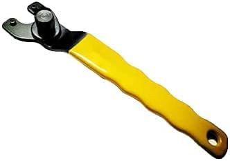 PEBBLE HUG Adjustable Pin Key Spanner Wrench, Y-Type Spanner with Plastic Handle for Angle Grinders, Locknut for Grinders Electric Tool Accessory, 190mm