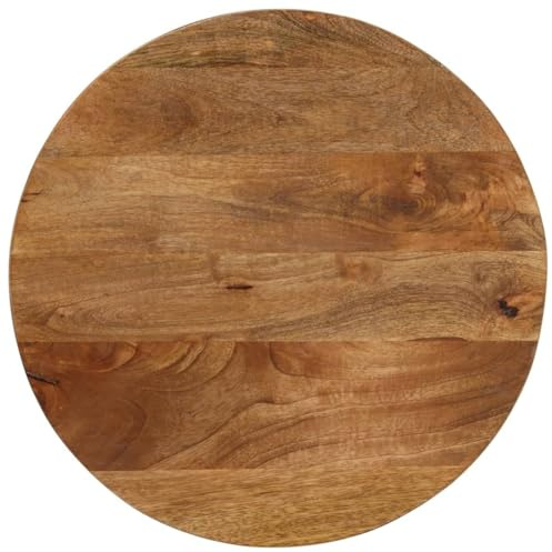 vidaXL Table Top, Dining Table Top for Home, Replacement Board for Side Table Dinner, Wooden Furniture Top, Round Solid Wood Mango