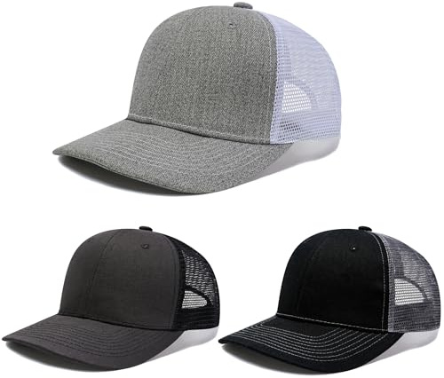 HAPEE 2/3-pack baseballkeps för män lastbilsförare, klassisk färgblockerande hatt snapback-keps, D-3P01, one size