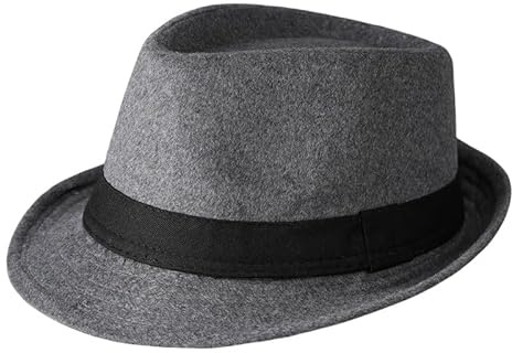 FakeFace Chapeau de Jazz Automne/Hiver Homme Chapeau d'hiver Trilby Papa Chaud Coupe-Vent Casquette Chaud Grand-Père en Tweed Épais