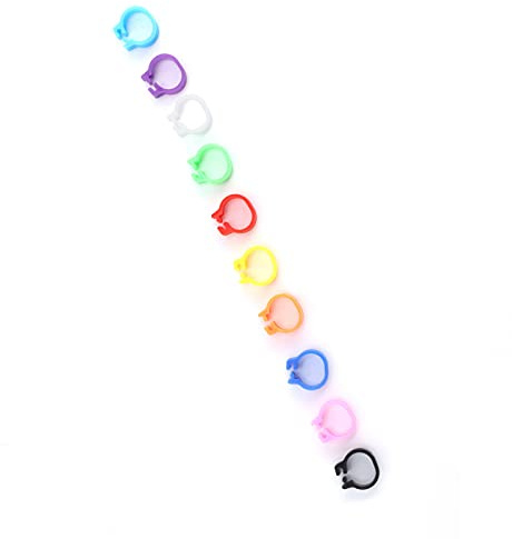KIMISS Anillos para Patas de Pájaros, 200 Uds., Anillo para Pie de Palomas de 8mm, Banda en S Colorida, Boquilla de Latón, Pulverización, Identificación, sin Palabras, Suministros de