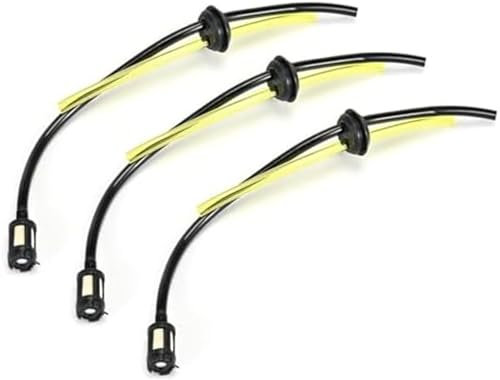 DEMULAX Universal Fuel Line Hose Tube,Strimmer Fuel Pipe,Universal Grass Trimmer Fuel Line,Fuel Hose, for Blower Lawnmower Chainsaw Replacement Parts,3PCS Engine Oil Return Line