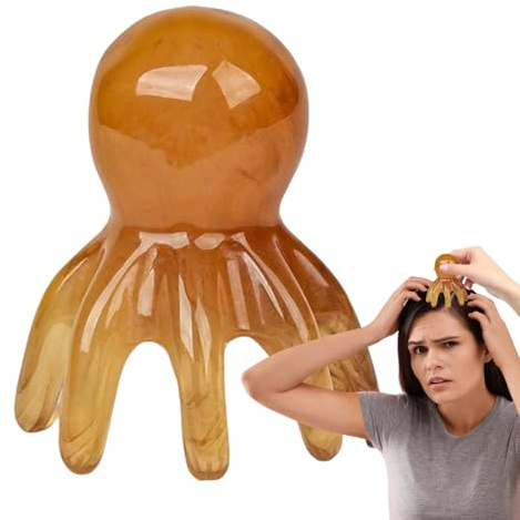 Appareil de massage du cuir chevelu - Tentacule - Pour cuir chevelu, cou, corps - À la maison - Pour les déplacements, la famille, le yoga, le spa, les mères, les femmes, les hommes - Idée cadeau