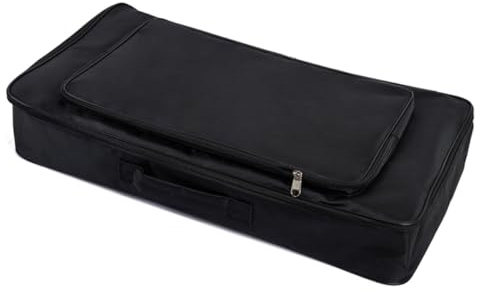 TEMPNAP Bolsa de Almacenamiento Cremallera Diseño de Nylon Resistente Negra y Transporte Seguro para Pedalera de Efectos de Guitarra para Músicos