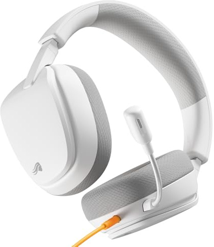 GLORIOUS GHS Eternal - Auriculares de Gaming estéreo para PC, PS5, PS4, Xbox y Switch - Altavoces Ajustados únicos, Micro extraíble y Ajustable de 3.5 mm - Comodidad Duradera día y Noche - Blancos