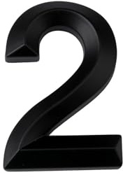 House number plate, 7cm 3D Self-Adhesive Electroplated Acrylic House Number Stickers, Apartment Hotel Office(Number 2)