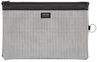 LIHITLAB Mesh Pouch, 12.5 x 8.3 inches, Charcoal (F245-Charcoal)