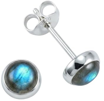 Ohrstecker Damen 925 Silber | echtes Silber, verschiedene echte Steine zur Auswahl, handarbeit aus Indien, im Geschenkbeutel