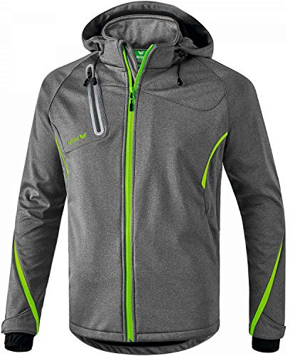 Erima Herren Softshelljacke Function (9060710), grau melange/green gecko, L
