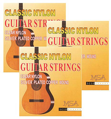 MSA 3 SATZ GITARRENSAITEN NYLONSAITEN FÜR KLASSISCHE KONZERTGITARRE SC10028043