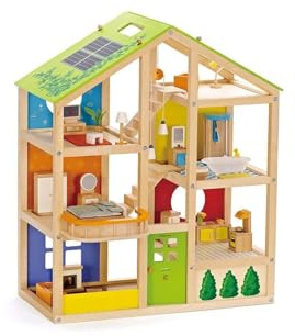 Hape Vier-Jahreszeiten Haus (möbliert) Puppenzubehör