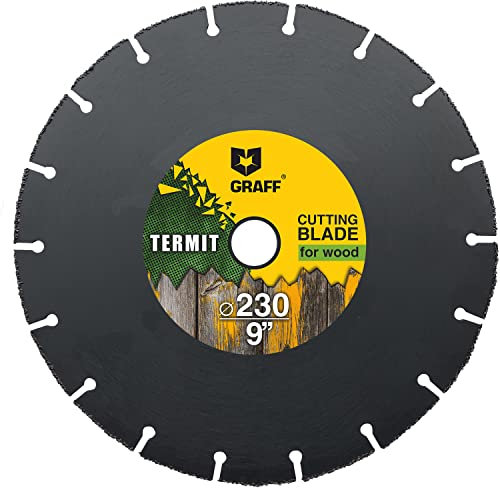 GRAFF Termit 230mm Mola da Taglio per Legno e Plastica Legno Laminato - Carbide Multi Wheel per Smerigliatrice Angolare - Disco da Taglio Legno 230 mm