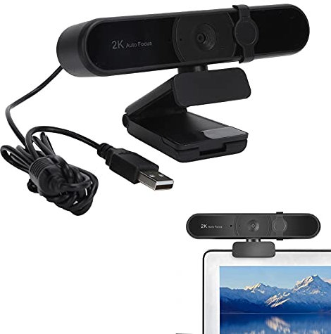 ciciglow Webcam HD 1080P, Webcam USB avec Couvercle de Confidentialité pour Microphone Pas Besoin de Conduire, Plug and Play pour la Vidéoconférence, l'enseignement Web, Le Chat Vidéo