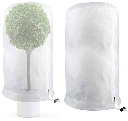 WOCAO Voile D'hivernage Plante, Voile Hivernage Olivier, Voile Dhivernage Arbre, Housse De Protection Tomate Citronnier, Housse Hivernage pour Plantes Sac Vegetaux Jardin Tissu Non Tissé