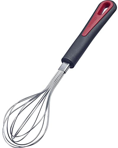 Westmark Fouet Gallant, fils très élastiques, indéformable, longueur : environ 24 cm, acier inoxydable/plastique, Gallant, mini, noir/rouge/argent, 29512270
