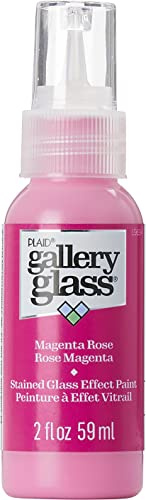 FolkArt Gallery Glass Paint 2oz-Magenta Rose, 19694