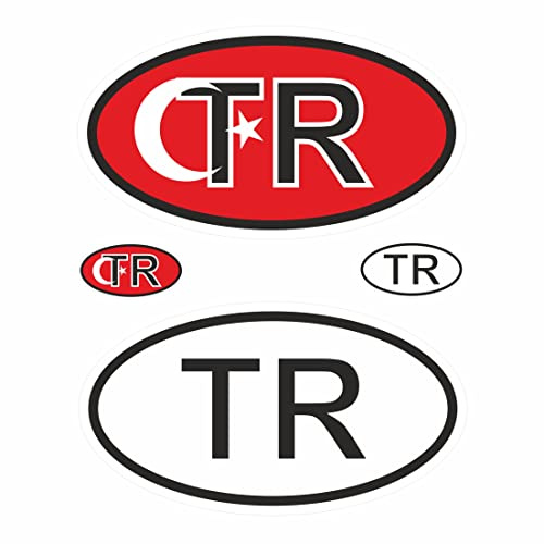 BIKE-label Länderkennzeichen Aufkleber 2D Türkei für Auto Motorrad Tür Camper Sticker X400038VA