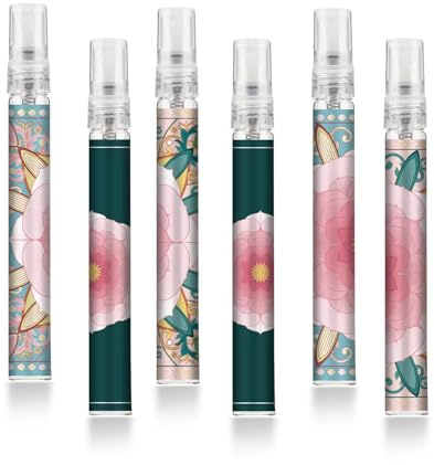 Facewegen 6 Pcs Portable Travel Refillable Perfume Atomizer Bottle,10ml Perfume Atomiser Bottles,Fragrance Spray Bottle, Scent Pump Case for Women and Men