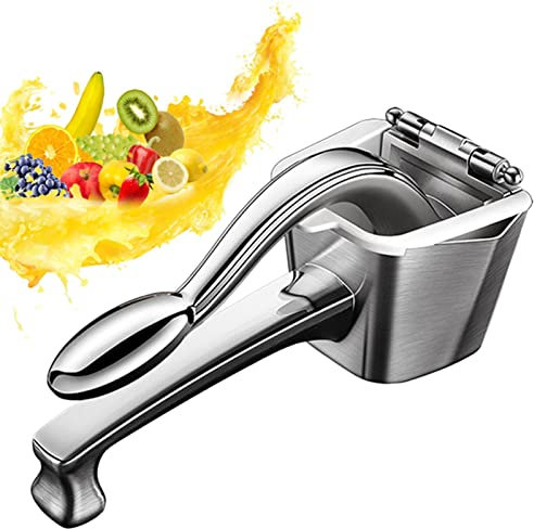 delr Presse Citron INOX, Presse à Main Presse-Citron en Acier Inoxydable 600 ML, Outil de Presse à poignée Rapide pour alésoir antirouille pour jus d'oranges, Grenades, Citrons, Citrons Verts