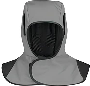 Sharplace Full Protection Welding Hood Dustproof Wear-Resistant Lightweight Fireproof Reusable Washable for Welder Full Face Neck Protective Hood, Gray, 42x40cm
