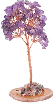 Warmhm 1stück Handgefertigte Amethyst Geldbaum Dekofigur Für Feng Shui Edelstein Baum Ornament Für Zuhause Büro Und Symbol Für Wohlstand Und Glück