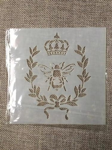 Zeichenschablonen-Set, 13 cm, Kronen-Bienenschablonen zum Malen auf Holz, Wand, Stoff, Stein, Boden, Fliesen, Kunsthandwerk Schablonen für Heimdekoration