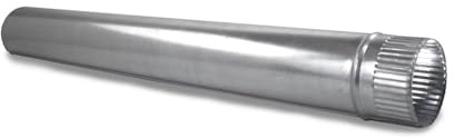 CAEXVEN Tubo Chimenea 160mm Galvanizado 1 Metro - Estufa Leña Acero - Conducto Salida Humos Sistema Machihembrado - Ventilación - Serie Lisa