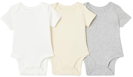 Amazon Essentials Body per Neonati in Cotone a Manica Corta Unisex Bimbi, Confezione da 6, Toni Neutri, 24 mesi