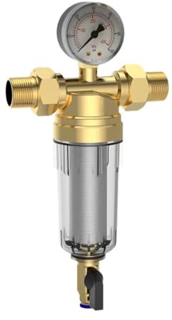 LOVIVER Backwash Filter Water Pre Filter System Reusable Universal Replacement Part Water Filter Water Filter Housing for Equipment, G6 point