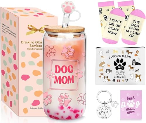 Mason Life Geschenk für Frauen, einzigartige Hundeliebhaber, Geschenke für Hundebesitzer | Socken für Hundeliebhaber, Dosenform, Glasbecher, Geschenk für Geburtstagsbesitzer, Tierliebhaber