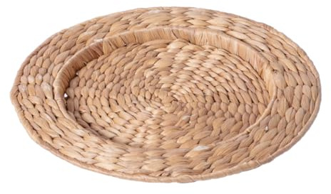 Water Hyacinth Charger Plate Table Mats Natural Woven Place Mats (4) | Tableware, Breakfast Bar, Dinner Table Setting, Placemat, Tablemat