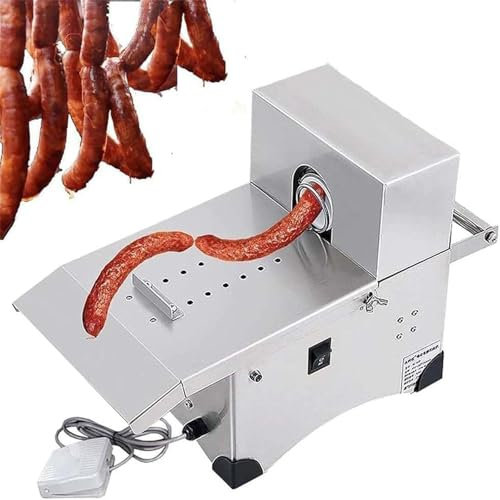 elettrica Insaccatrice per Salsiccia,Macchina per Annodare la Salsiccia,200W Macchina per Legare la Salsiccia Automatica, Diametro Massimo 45 mm, Macchina per Legare la Salsiccia,110V