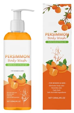 Lavado Corporal Del Caqui, Gel De Ducha De Caqui De 120 Ml Para Ancianos Para Eliminar El Olor Del Cuerpo, El Jabón Natural De Lavado Corporal Del Caqui, El Gel De Ducha Desodorante Con El