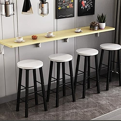 Verstellbarer Mehrzweck-Klapptisch, Wandklapptisch, Wandklapp-Esstisch, Wandklapptisch aus Holz, Langer und Schmaler Tisch, Geeignet für Milchteeladen, Bar